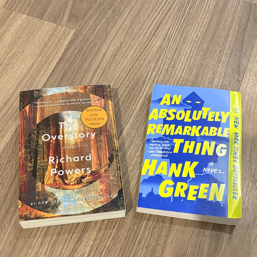 The Overstory and An Absolutely Remarkable Thing Books